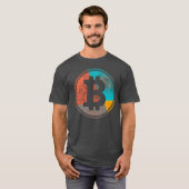 Bitcoin Pastel Pop Art Halftone Logo T-shirt (Voorkant volledig)