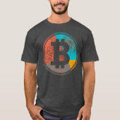 Bitcoin Pastel Pop Art Halftone Logo T-shirt (Voorkant)