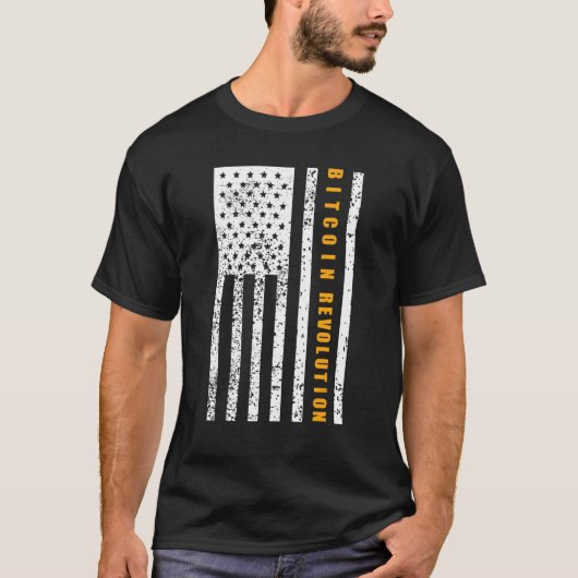 Bitcoin Patriottisme Patriottische  Amerikaanse vl T-shirt (Voorkant)