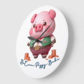 Bitcoin Piggy Banker Grote Klok (Hoek)