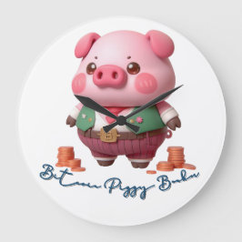 Bitcoin Piggy Banker Grote Klok