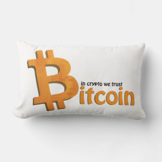 Bitcoin pillow - in crypto we trust kussen