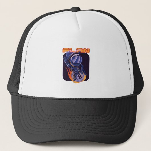 Bitcoin ; Plan B - Crypto Astronaut Trucker Pet (Voorkant)
