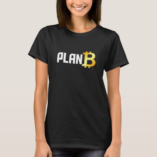 Bitcoin Plan B Cryptocurrency Investor BTC Trader T-shirt (Voorkant)