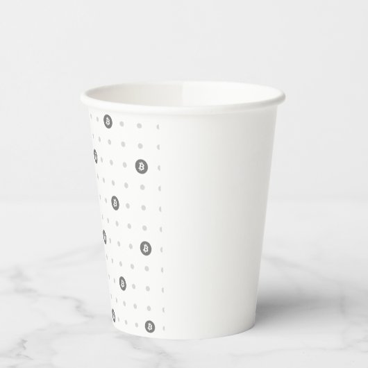 Bitcoin Polka Dot 8oz Paper Cup Papieren Bekers (Links)