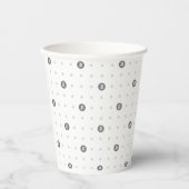 Bitcoin Polka Dot 8oz Paper Cup Papieren Bekers (Voorkant)