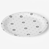 Bitcoin Polka Dot Paper Plate (Large) Papieren Bordje (Gekanteld)