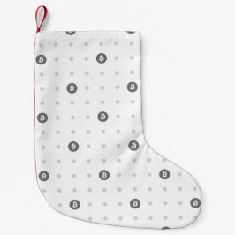 Bitcoin Polka Dots Christmas Stocking (Small) Kleine Kerstsok