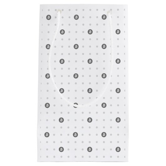 Bitcoin Polka Dots Gift Bag (Small)  Klein Cadeauzakje (Voorkant)