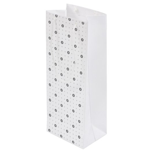 Bitcoin Polka Dots Wine Bag Wijn Cadeautas (Achterkant Gekanteld)