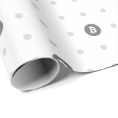 Bitcoin Polka Dots Wrapping Paper Cadeaupapier (Rol Hoek)
