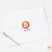Bitcoin prijs $200K ($0.2M) Een miljoen Vierkante Sticker (Envelop)