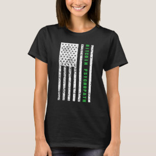 Bitcoin Psychopaat Patriottisme Amerikaanse vlag T T-shirt