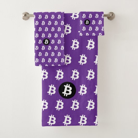 Bitcoin Purple Bad Handdoek (Insitu)