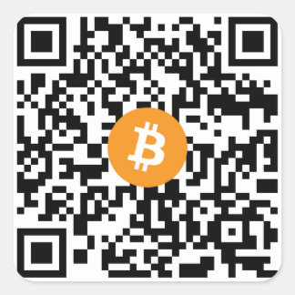 Bitcoin QR Code Kleine Sticker (vel van 20)