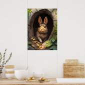 Bitcoin Rabbit Hole Crypto Poster (Keuken)