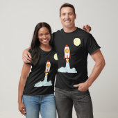 Bitcoin Raket Naar De Maan Ontwerp T-shirt (Unisex)