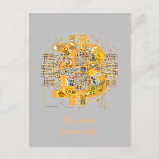 Bitcoin-regel Briefkaart (Voorkant)