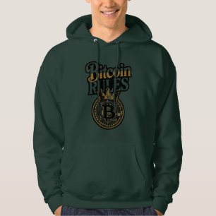 Bitcoin Regels Kroon Koning Crypto Hoodie
