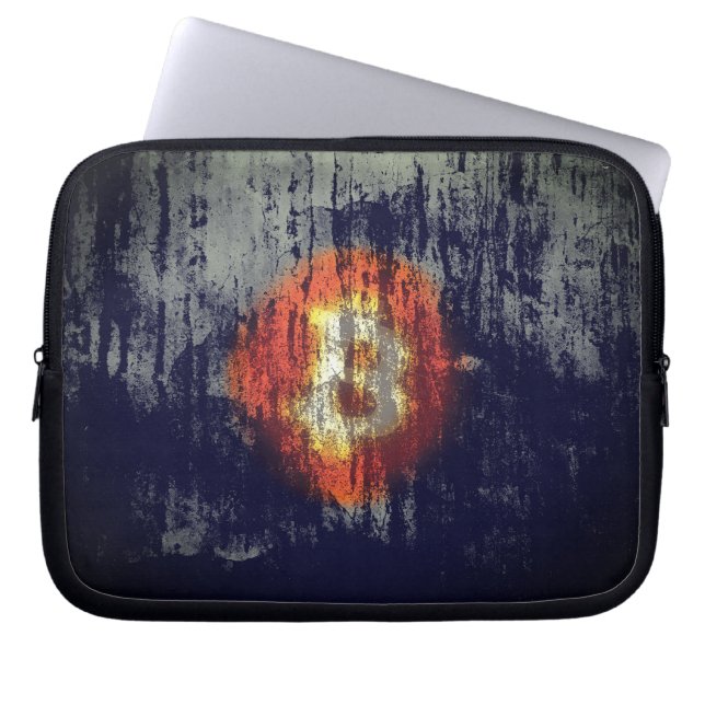 Bitcoin Resilient Art Laptop Sleeve (Voorkant)