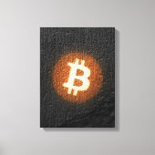 Bitcoin Resilient Art (op Black Wall HD) Canvas Afdruk (Voorkant)