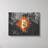 Bitcoin Resilient Art (op Black Wall HD) Canvas Afdruk (Voorkant)