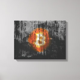 Bitcoin Resilient Art (op Black Wall HD) Canvas Afdruk