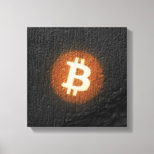 Bitcoin Resilient Art (op Black Wall HD) Canvas Afdruk
