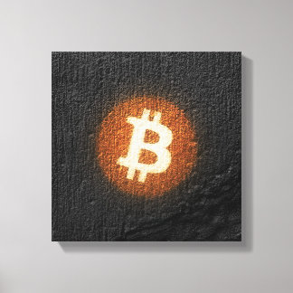 Bitcoin Resilient Art (op Black Wall HD) Canvas Afdruk