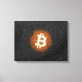 Bitcoin Resilient Art (op Black Wall HD) Canvas Afdruk (Voorkant)