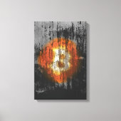 Bitcoin Resilient Art (op Black Wall HD) Canvas Afdruk (Voorkant)