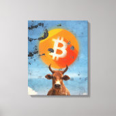 Bitcoin Resilient Bull (HD) Canvas Afdruk (Voorkant)