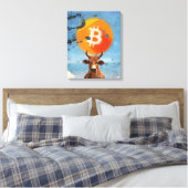 Bitcoin Resilient Bull (HD) Canvas Afdruk (Insitu (Slaapkamer))