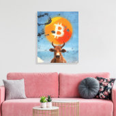 Bitcoin Resilient Bull (HD) Canvas Afdruk (Insitu (Woonkamer))