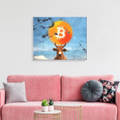 Bitcoin Resilient Bull (HD) Canvas Afdruk (Insitu (Woonkamer))