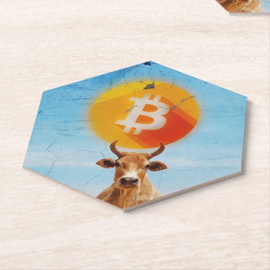 Bitcoin Resilient Bull Kartonnen Onderzetters (Schuin)