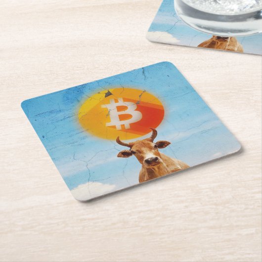 Bitcoin Resilient Bull Kartonnen Onderzetters (Schuin)