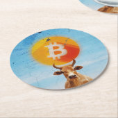 Bitcoin Resilient Bull Ronde Kartonnen Onderzetter (Gebogen)