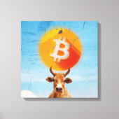 Bitcoin Resilient Bull (Vibrant HD) Canvas Afdruk (Voorkant)