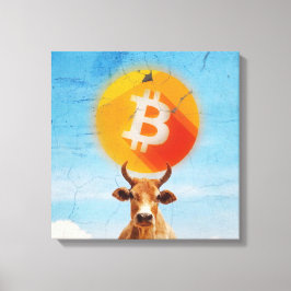 Bitcoin Resilient Bull (Vibrant HD) Canvas Afdruk