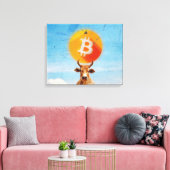 Bitcoin Resilient Bull (Vibrant HD) Canvas Afdruk (Insitu (Woonkamer))
