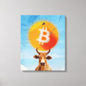 Bitcoin Resilient Bull (Vibrant HD) Canvas Afdruk (Voorkant)