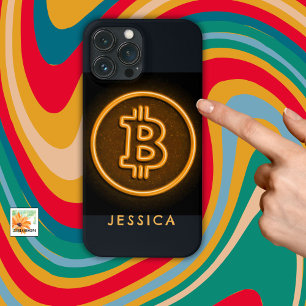 bitcoin RETRO led teken CRYPTO gepersonaliseerde g Case-Mate iPhone Case