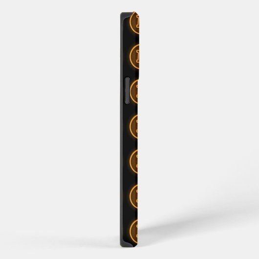 bitcoin RETRO led tekens CRYPTO gepersonaliseerde  iPhone Hoesje (Rechterkant)