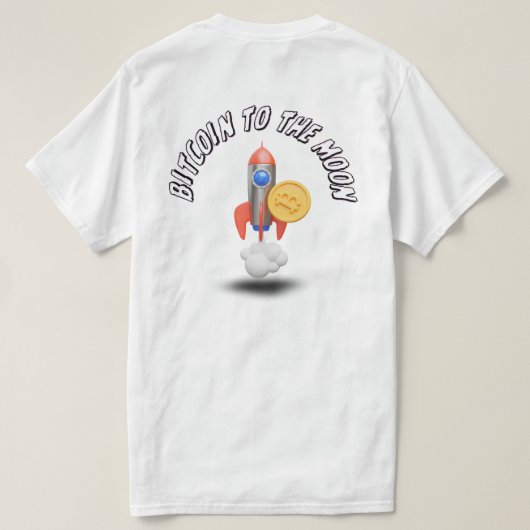 Bitcoin Rocket T-shirt (Design achterkant)