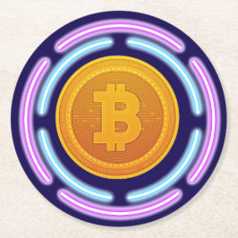 BITCOIN RONDE KARTONNEN ONDERZETTER