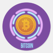 BITCOIN RONDE STICKER (Voorkant)