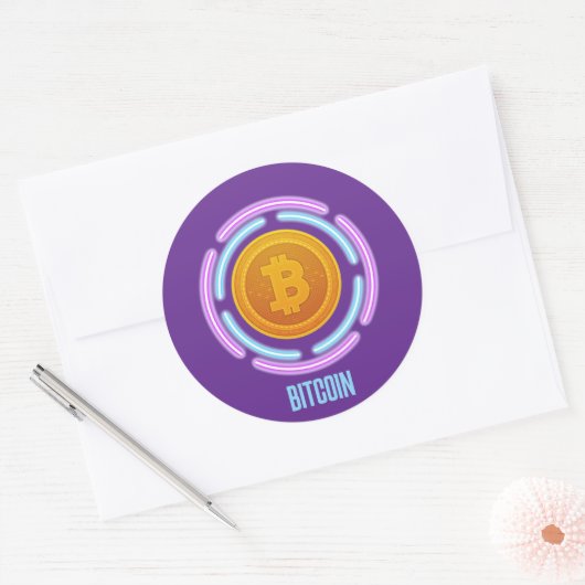 BITCOIN RONDE STICKER (Envelop)