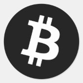 Bitcoin Ronde Sticker (Voorkant)