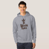 Bitcoin Rules King Crown Crypto Trader Hoodie (Voorkant volledig)
